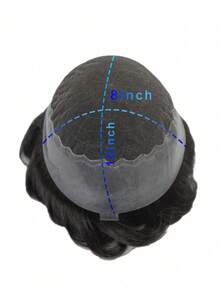 Parrucca da uomo Q6 con base in pizzo e rete, misura personalizzata 8*10 pollici, lunghezza capelli corti 6 pollici lisci e ordinati, design in pizzo ad alta ventilazione che mantiene il cuoio capelluto asciutto tutto il giorno, bordo invisibile con aspetto naturale dei capelli veri, sistema di sostituzione dei capelli comodo e leggero per uso quotidiano degli uomini - S5 - Visualizzare 11
