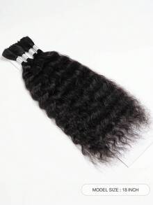 Bulk Human Hair For Braiding No Weft 100g (1Pack-4Bundles) 100% Natural Color Virgin Human Hair Wavy Micro Braiding Human Hair For Boho Braids Crochet Human Hair, Knotless Braids Hair Extensions - SNatural - View 8