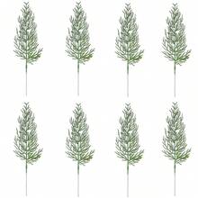 绿色树枝、人造松枝和人造雪松枝——非常适合用于花瓶、人造植物、花环和圣诞树。是DIY圣诞装饰、家居装饰以及圣诞节、情人节、生日、毕业典礼和其他场合的理想礼物。 - 綠色 - 查看 2