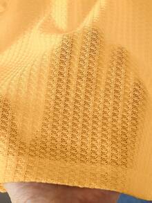 Girls' Vacation Beach Countryside Summer Crochet Lace Halter Crop Top - Yellow - View 7