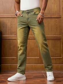 RivetRise Men's Casual Everyday Wear Jeans With Pockets And Buttons - Multicolor - View 5
