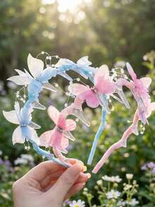 Zazumi 1Pc/2Pcs Bow Headband, A Perfect Tool For Organizing Broken Hair, Is A Daily Accessory For Girls. It Features A Toothed Anti-Slip Design, Which Is Comfortable And Won't Damage The Hair. The Headband Is Simple And Versatile - Multicolor - View 3