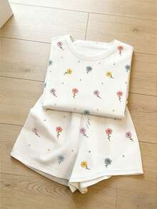 Resyla 2pcs "Dramatic" Sarcastic Slogan Funny Print Women's Casual Outfit, Suitable For Daily Wear - Multicolor - View 4