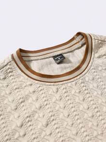 Manfinity CasualCool Men's Casual Contrast Trim T-Shirt, Summer - Khaki - View 8