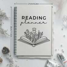阅读计划笔记本，2025年阅读计划，阅读挑战，书评日志，每月阅读记录——送给爱书人的最佳礼物 - 黑色 - 查看 7