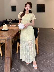 DAZY Women's Casual Elegant Long Dress, Suitable For Spring And Summer, Holiday Wear - Yellow - View 8