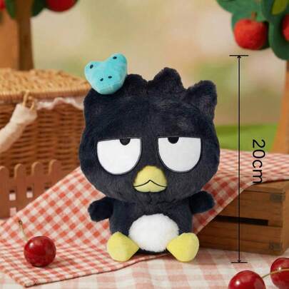 POKOJA LAND HELLO KITTY AND FRIENDS | 酷炫企鹅卡通人物毛绒玩具，好朋友系列酷炫企鹅毛绒玩具 - 黑黄混色，触感柔软，刺绣细节精致，是送给孩子、女朋友或朋友的完美生日礼物，也是情人节、复活节、感恩节等节日的理想礼物，适合摆放在卧室、客厅等家居场所。