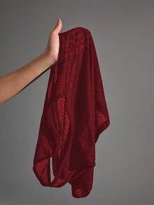 Gameset SHEIN Sport Women's Solid Color Sheer Fitness Sports Tank Top - Burgundy - View 6