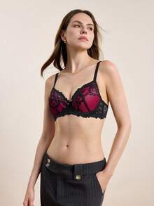 Women's Contrast Color Lace Underwire Brafor Summerfor Summer - Multicolor - View 5