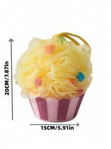 Zazumi 1Pc/4Pcs Bath Ball For Bathing, Scrubbing, Foaming, Home Bathroom Washing, Cute Cartoon Girl Style, Soft And Durable, Not Easy To Fall Apart, Popular Rainbow-Shaped Bubble Bath Sponge - Multicolor - View 6