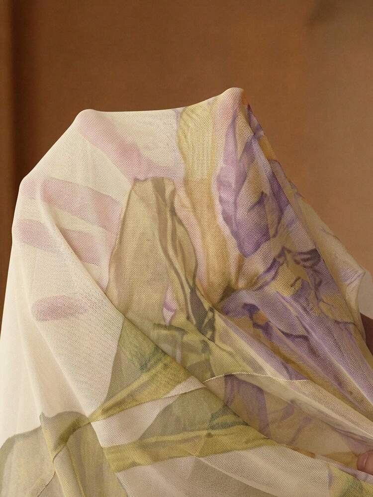 Spring/Summer New Elegant Fashion Casual Date New Year's Party Stretchy Fitted Pink Long Sleeve Mesh Round Neck Knit Top