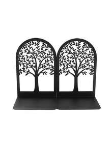 Metal Bookends, Tree Of Life Desk Metal Bookends, Book Storage Rack, Minimalist Desk Bookshelf, Student Combination Desk Organizer, Multi-Functional Desk Decor Rack, Best Birthday Gift For Office, Desk Bookends For Home Office, Gift For Book Lovers, Office Desk Iron Bookshelf, Bookshelf, Reading Rack - Multicolor - View 5