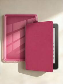 1 PC Bumper Protective Auto Wake Sleep Case For Kindle Paperwhite Transparent Scratch Resistant Anti Yellowing Precise Cutouts Flexible Soft Back Cover Daily Use Travel Office Kindle Paperwhite Case - Hot Pink - View 7