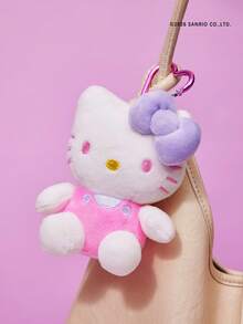 HELLO KITTY AND FRIENDS | POKOJA LAND 1個 4英吋粉色鑰匙圈，坐姿絨毛吊飾，可愛卡通角色鑰匙配件，有趣包包吊飾 & 車內裝飾，日常搭配飾品，完美的節日生日禮物 - 彩色 - 查看 2