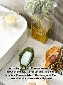 1 件肥皂盒，高端可排水肥皂盒，适用于家庭浴室，浴室豪华肥皂架，不积水，家居浴室装饰夏季 - 彩色 - 查看 9