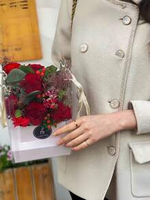 1 3 5 Pieces Clear Transparent Flower Carrier Box Bouquet Packaging Box DIY Floral Arranging Gift Box Desktop Home Decor For Birthday Wedding Valentine Mother Day Gift - Multicolor - View 3