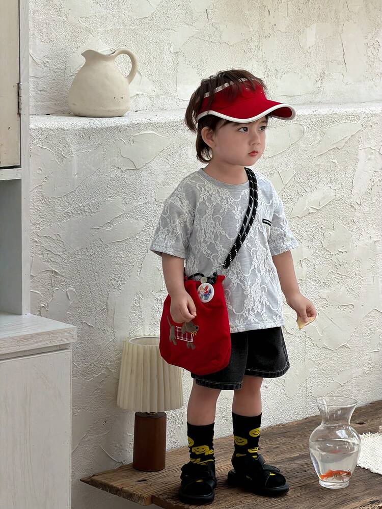 Infant Boys' 2 In 1 Patchwork Short Sleeve Top, Spring/Summer