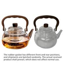 1pc High Borosilicate Glass Teapot, Heat-Resistant Glass Kettle With Walnut Wood Handle, Includes Glass Filter, Suitable For Home And Office Use, Great Gift For Parents And Friends - Multicolor - View 11