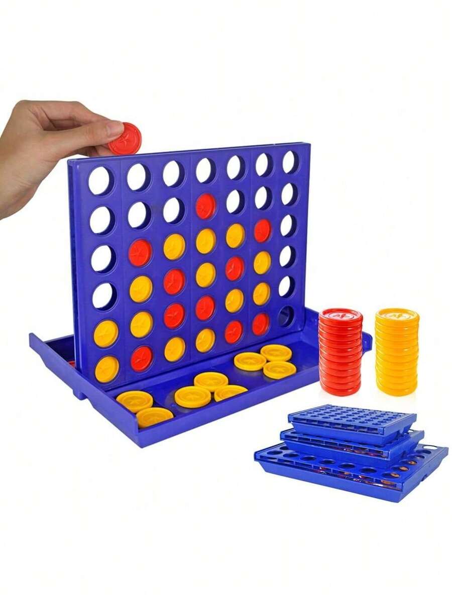 Classic 4 In A Row Board Game, Connect Four Game, Fun Party Game, Multiplayer Battle Game For Entertainment - Multicolor - View 1