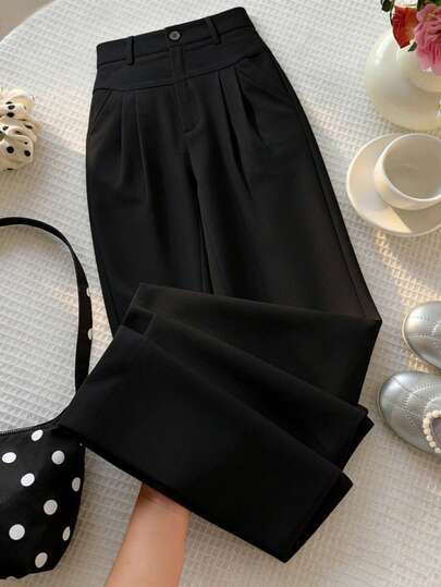 Pantalones de Mujer de Tela Ligera Corte Wide Leg, Comodidad y Versatilidad para Todas las Estaciones