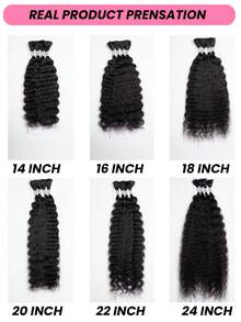 Bulk Human Hair For Braiding No Weft 100g (1Pack-4Bundles) 100% Natural Color Virgin Human Hair Wavy Micro Braiding Human Hair For Boho Braids Crochet Human Hair, Knotless Braids Hair Extensions - SNatural - View 4