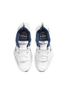 Air Monarch IV Men's Workout Shoes White/Metallic Silver 415445 - White/Metallic Silver - View 4