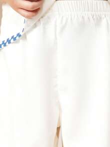 SUMWON Boys Summer La Dolce Vita Lobster Graphic Shirt And Shorts Checkered Trim Set - Apricot - View 7