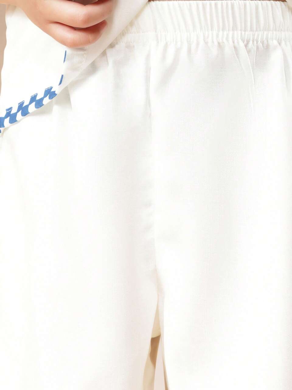 Shirt And Shorts With Checkered Trim