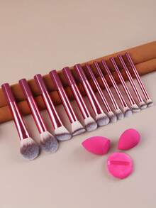 Makeup Brushes Set, Complete Professional Makeup Tools, Portable Storage, Perfect For Beginners & Festive Gift Box - Burgundy - View 4