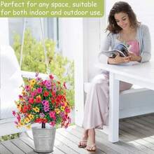 1 Piece Artificial Upright Flower Plant With Stem, Suitable For Spring/Summer Outdoor Decor, Realistic Silk Daisy Eucalyptus, UV-Resistant, For Porch, Indoor Patio, Balcony, Yard Decoration, Artificial Plant, Autumn Decor - Multicolor - View 5