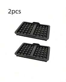 2 Packs Silicone Waffle Mold, 2 Cavities Waffle Baking Mold, Material Waffle Mold For Cake Chocolate Craft Candy Soap, Black - Black - View 14