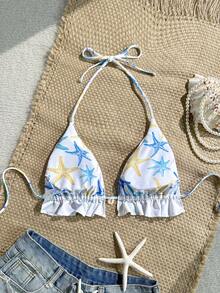 Swim Mod Áo tắm nữ hở lưng, cổ yếm, in hình sao biển, thích hợp cho kỳ nghỉ biển. - Nhiều màu - Xem 2
