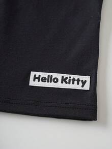 HELLO KITTY AND FRIENDS | SHEIN 女士卡通印花吊带文胸套装 - 黑色 - 查看 6