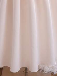 Cream White Floral Prom Dress For Teens, Elegant Satin Umbrella Dress, Birthday Outfit Women's Summmer Dresses Sleeveless Dresses Midi Dresses Dresses For Women Elegant Dresses For Women Dress For Women Special Occasion Wedding - Beige - View 8