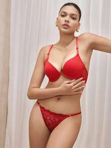 Bralution Áo ngực có gọng trơn - Đỏ - Xem 3