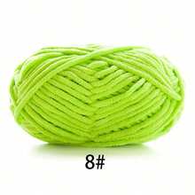 1 sợi len nhung mềm, khoảng 50g/cái, 60m/cái, sợi len đan thủ công dày vừa, sợi len đan polyester mềm mịn, thích hợp cho đồ thủ công tự làm, đan và móc khăn quàng cổ, mũ, giày dép, túi xách, miếng lót, búp bê, chăn, dép, các dự án móc thủ công (bao bì ngẫu nhiên) - Nhiều màu - Xem 19