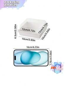 5 piezas/10 piezas/20 piezas Cajas de postre con tapas transparentes, cajas de charcutería, papel kraft resistente al aceite, cajas de papel kraft blanco y rosa para panadería, perfectas para galletas, macarons, pasteles y sándwiches, para bodas, fiestas y ocasiones especiales - Multicolor - Ver 2