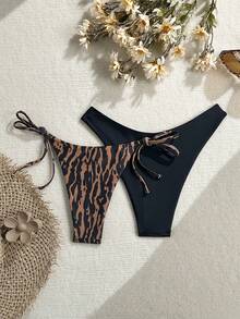 Swim Vcay 2件装女士性感沙滩度假印花侧系带比基尼泳裤 - 彩色 - 查看 2