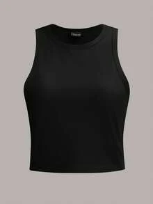 SHEIN Essnce Bộ 4 áo hai dây cổ tròn màu trơn, kiểu dáng đa năng, phù hợp cho nữ, thích hợp mặc mùa hè - Màu đen, hồng, đỏ đô, xám đậm. - Nhiều màu - Xem 7