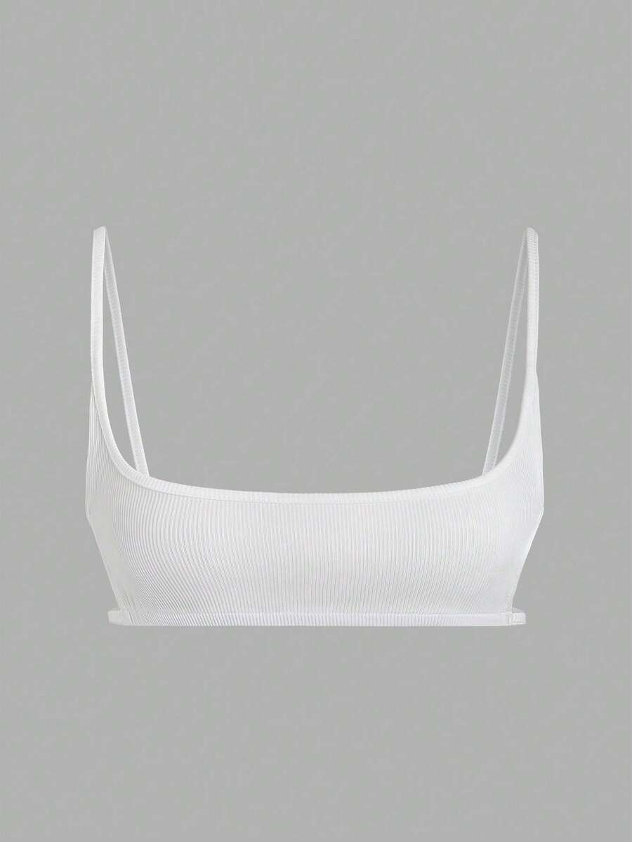 Sweetra Women's Summer Solid Color Simple Daily Wear Camisole - White - View 1