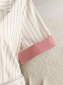 GlowEve 2026 New Fashion Commuter Striped Patchwork Dress For Women - Pink - View 7