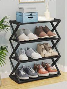 1-Piece Four Layer Shoe Rack Storage - Independent Shoe Cabinet, Suitable For Wardrobes, Front Door Entrances, And Foyer - Easy To Install And Space Saving - Multicolor - View 1