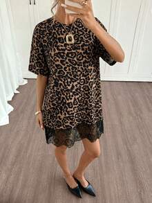 Gaze Vestido mini de mujer con detalles de encaje en unicolor - Multicolor - Ver 9