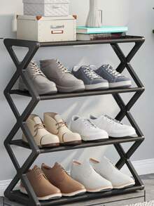 1-Piece Four Layer Shoe Rack Storage - Independent Shoe Cabinet, Suitable For Wardrobes, Front Door Entrances, And Foyer - Easy To Install And Space Saving - Multicolor - View 2