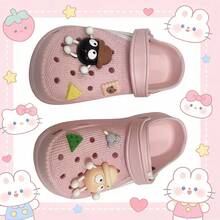Zapatillas antideslizantes de EVA para mujeres, diseño de dibujos animados ligero y duradero - Rosa - Ver 9