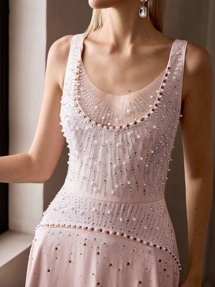 MOTF Soiréza ELEGANT RHINESTONE EMBELLISHED ROMANTIC PARTY DRESS, SPRING/SUMMER