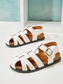 Mini mi Girl's Fashion Comfy Fisherman Sandals - White - View 7