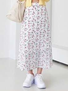 DAZY Women's Allover Print Casual Date Night Party Skirt - White - View 4