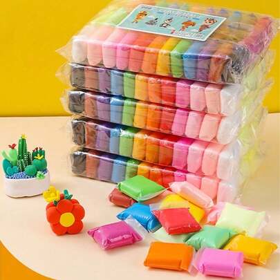 MINKOJA 24 colores de arcilla ultraligera, 36 colores de masa espacial, arcilla de cristal DIY para jardín de infantes