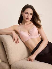 Hourtrue 3 pezzi/Set Reggiseno con ferretto in pizzo da donna, San Valentino per l'estate per l'estate - Multicolore - Visualizzare 12